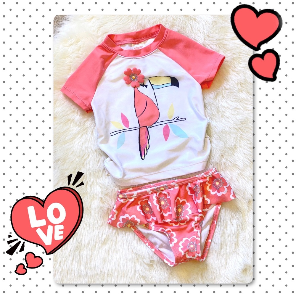 Gymboree Girl's 2-Piece Toucan Swimsuit 2T